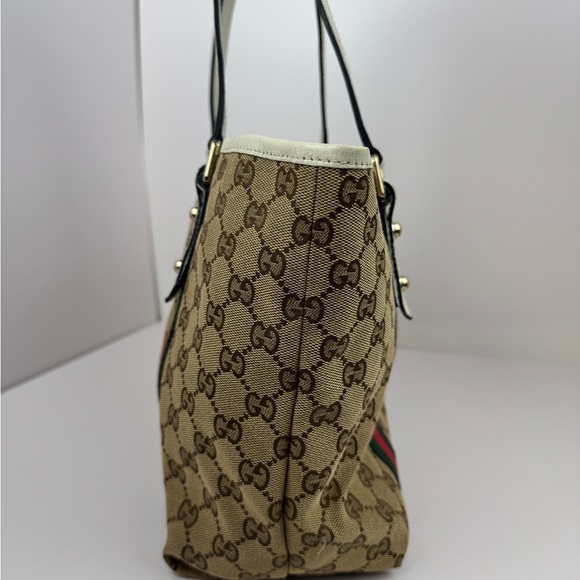 Gucci Web Tote with Green and Red Stripes - Picture 3 of 16
